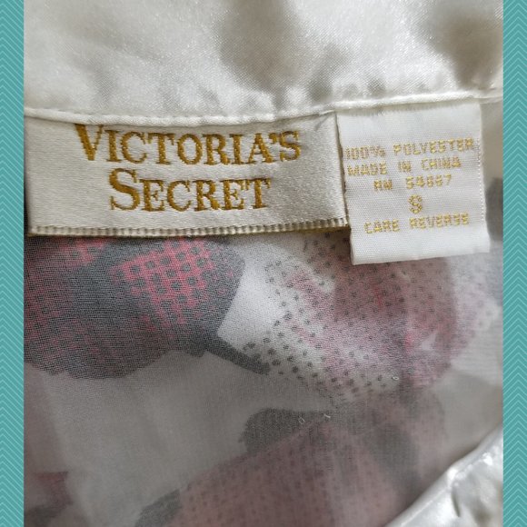 Victoria's Secret VTG Gold Label Ivory White Satin Blouse Clean Girl Preppy - Picture 6 of 6